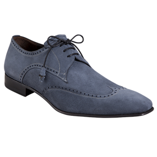 Mezlan "Helsinki" Grey Genuine Old English Suede With Matched Tussels